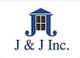 Blue "J & J Inc." logo with a stylized house design above.