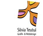 Logo von Silvia Teutul, Grafik- und Webdesign mit buntem, stilisiertem Schmetterlingsmotiv.
