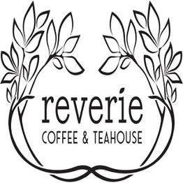 Reverie Coffee & Teahouse logo with leaf design.