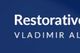 Text: "Restorative" and "VLADIMIR AL" on a blue background.