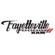 "Fayetteville Dodge Ram logo with stylized text and red slashes."