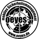 Logo mit Schrift: "mobiles Sicherheitsmanagement" und Website "www.oeyes.de".