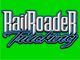 Bold "RailRoader Trucking" logo on a bright green background.