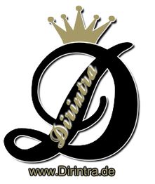 Buchstabe D mit Krone, Aufschrift "Dirintra", Website unten: www.Dirintra.de.