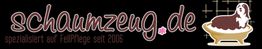 Schaumzeug.de-Logo mit Hund in Badewanne, spezialisiert auf Fellpflege seit 2006.