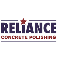 Logo with "RELIANCE CONCRETE POLISHING" text and a red star above the "I".