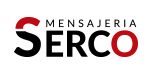 Logotipo de Mensajería Serco con texto negro y detalles en rojo.