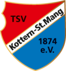 Emblem des TSV Kottern-St. Mang 1874 e.V. in Rot, Weiß und Blau.