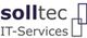 Logo von solltec IT-Services mit stilisierten Linien rechts.