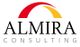 Logo von Almira Consulting mit rotem und gelbem Halbkreis über dem Firmennamen.