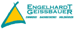 Logo von Engelhardt Geissbauer mit einem grünen und gelben Zeltmotiv. Texte: Zwiesel, Bad Kötzting.