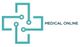Logo con croce stilizzata e connessioni, con testo "MEDICAL ONLINE" a destra in caratteri moderni.