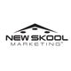 New Skool Marketing logo with stylized roof design and black text.