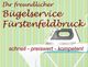 Bügelservice-Werbung: "Ihr freundlicher Bügelservice Fürstenfeldbruck, schnell, preiswert, kompetent".