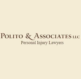 Logo for Polito & Associates LLC, Personal Injury Lawyers, on a beige background.