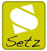 Grünes Logo mit weißem "S" und dem Schriftzug "Setz" darunter.