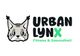 Logo mit gezeichneter Luchsfigur, Text: "Urban Lynx Fitness & Gesundheit".