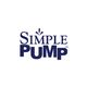 Simple Pump logo with blue text and a water droplet above "I".
