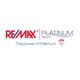 RE/MAX Platinum Realty logo with the slogan "The power of Platinum" and a hot air balloon icon.