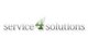 Logo mit dem Text "service 4 solutions", wobei die "4" in grün dargestellt ist.