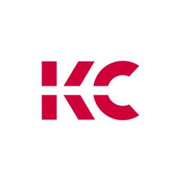 Rotes Logo mit stilisierten Buchstaben "KC" auf weißem Hintergrund.