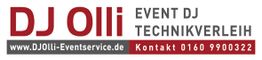 DJ Olli Eventservice Banner mit Website und Kontakt: www.DJOlli-Eventservice.de, 0160 9900322.