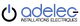 Logo bleu avec le texte "adelec" et un petit triangle bleu à gauche.