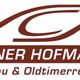 Logo von Rainer Hofmann, Karosseriebau & Oldtimerrestauration, mit stilisierter Autolinie.