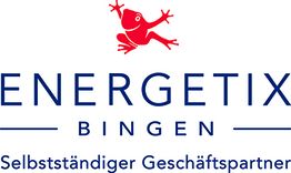 Logo von Energetix Bingen mit rotem Frosch und Text "Selbstständiger Geschäftspartner".