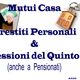 Donna con denaro, testo su mutui, prestiti e cessioni del quinto. Chiavi e simbolo casa.