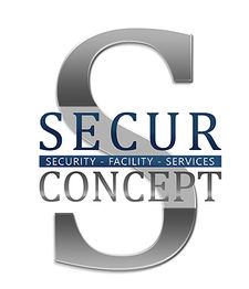 Logo mit großem "S", darüber "Secur Concept", darunter "Security - Facility - Services".