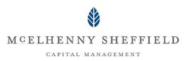 Logo of McElhenny Sheffield Capital Management with a blue leaf graphic.