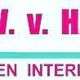 Logo met tekst: "W. v. Harten Keuken- en Interieurbouw", blauw en roze op witte achtergrond.