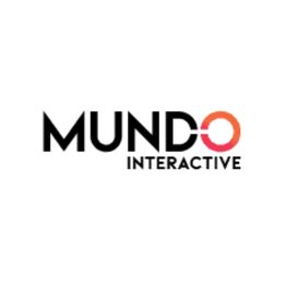 Logo of "Mundo Interactive" with a stylized orange-red "O" on a white background.
