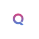 Gradient "Q" logo in purple and blue on a white background.