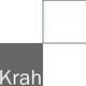 Logo mit grauem Quadrat unten links, daneben der Text "Krah".