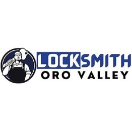 Logo for Locksmith Oro Valley with a worker holding a key.