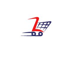 Stylized shopping cart logo with red number one and blue cart design.