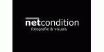 Logo mit Text "netcondition fotografie & visuals" auf schwarzem Hintergrund.
