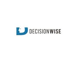 Logo with blue silhouette profile and "DecisionWise" text.