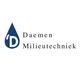 Logo van Daemen Milieutechniek met blauwe druppelvorm en witte 'D'.