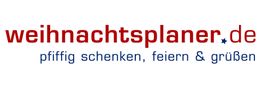 Logo mit Aufschrift: "weihnachtsplaner.de, pfiffig schenken, feiern & grüßen".