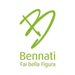 Logo verde con scritta "Bennati" e slogan "Fai bella figura" su sfondo bianco.