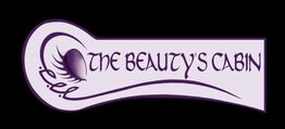 Logo viola con scritta "The Beauty's Cabin" e disegno di ciglia stilizzate.