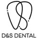 Logotipo de D&S Dental con forma abstracta de muela en líneas negras.