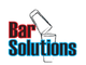 Text "Bar Solutions" neben zwei Shaker-Bechern in einer grafischen Darstellung.