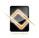 Schwarzes Symbol mit orangefarbenem Muster, darunter Text: "www.orapi.de".
