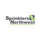 Logo for Sprinklers Northwest Plus with focus on sprinklers, landscapes, curbs, and hardscapes.