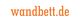 Textlogo "wandbett.de" in orange auf weißem Hintergrund.