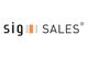 Logo von "sig SALES" mit zwei vertikalen Balken in Grau und Orange.